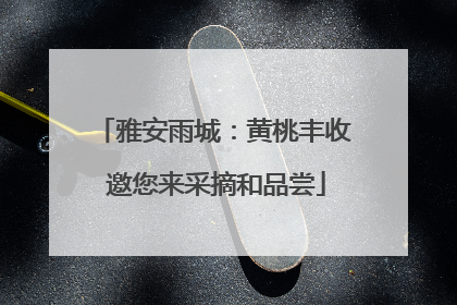 雅安雨城：黄桃丰收 邀您来采摘和品尝