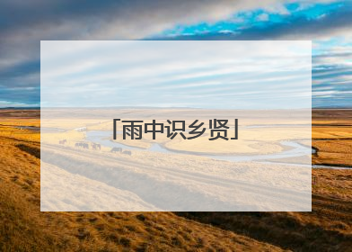 雨中识乡贤
