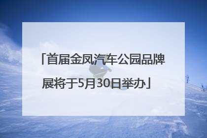 首届金凤汽车公园品牌展将于5月30日举办