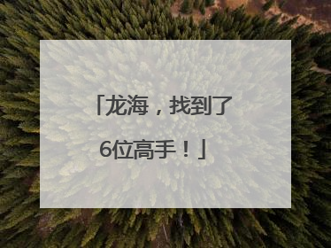 龙海，找到了6位高手！