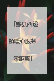 黟县西递镇暖心服务零距离