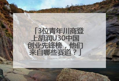 3位青年川商登上胡润U30中国创业先锋榜，他们来自哪些赛道？
