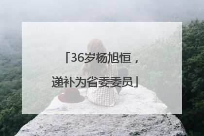36岁杨旭恒，递补为省委委员