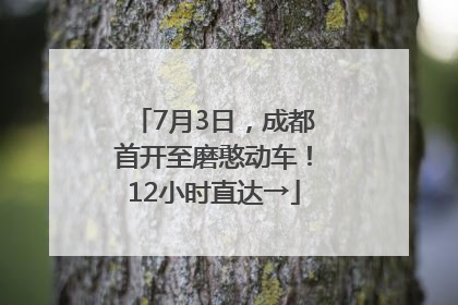 7月3日，成都首开至磨憨动车！12小时直达→