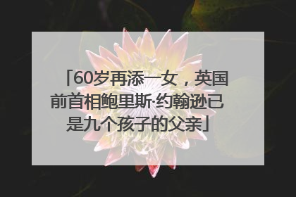 60岁再添一女，英国前首相鲍里斯·约翰逊已是九个孩子的父亲