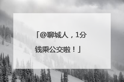 @聊城人，1分钱乘公交啦！